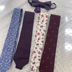 5 Floral and Patterned Tie Set